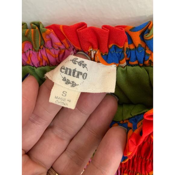 Entro Floral Smocked Maxi Dress size small - Picture 3 of 6